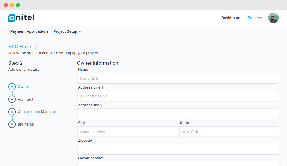 Project information page screenshot